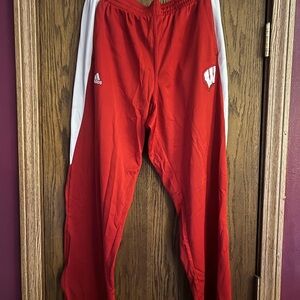 Adidas Kids Red Track Pants Pants adidas Wisconsin badger size Large